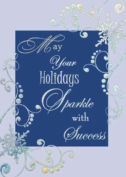 Sparkling Holidays — Corporate Sparkle — personalized business greeting card from Best Holiday Cards