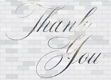Subway Tile Thank You — thank you cards greeting card, personalized by Best Holiday Cards