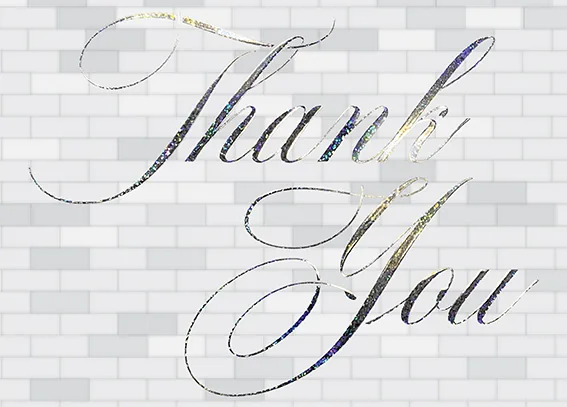 Subway Tile Thank You — Business Thank You Card — personalized business greeting card from Best Holiday Cards