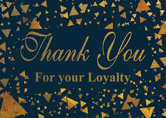 Thanks For The Loyalty — Business Thank You Card — personalized business greeting card from Best Holiday Cards