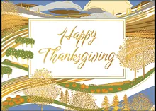 Thanksgiving Landscape — thanksgiving cards greeting card, personalized by Best Holiday Cards