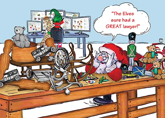 The Elves Had a Good Lawyer! — Christmas Card for Legal Professionals — personalized business greeting card from Best Holiday Cards