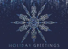 The Frosty Snowflake — snowflake greeting card, personalized by Best Holiday Cards