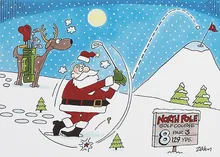 The North "Pole" Course — golf greeting card, personalized by Best Holiday Cards