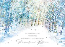 The Path Chosen — winter scene greeting card, personalized by Best Holiday Cards