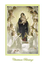 "The Virgin with Angels" by Bouguereau — christmas greeting card, personalized by Best Holiday Cards