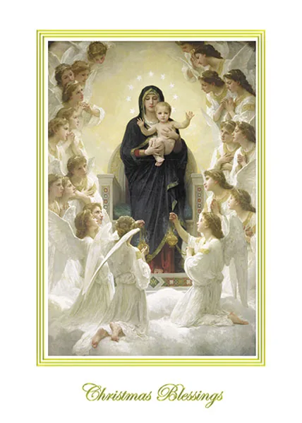 "The Virgin with Angels" by Bouguereau — Religious Christmas Card, personalized business greeting card from Best Holiday Cards