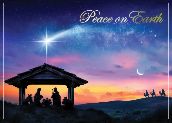 They Brought Gifts — Religious Christmas Card — personalized business greeting card from Best Holiday Cards