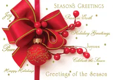 Tied Up in a Bow — ornaments greeting card, personalized by Best Holiday Cards