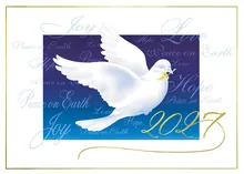 Toward a Peaceful 2027 — healthcare greeting card, personalized by Best Holiday Cards
