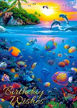 Tropical Paradise Birthday Wishes — birthday cards greeting card, personalized by Best Holiday Cards