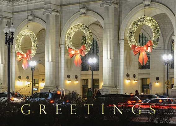 Union Station-D.C. at Christmas — Washington, DC Holiday Card — personalized business greeting card from Best Holiday Cards