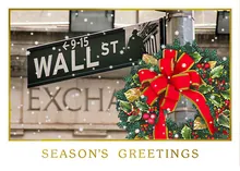 Wall Street Holiday — financial advisors greeting card, personalized by Best Holiday Cards