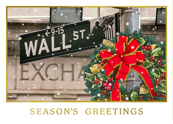 Wall Street Holiday — Business Holiday Card — personalized business greeting card from Best Holiday Cards