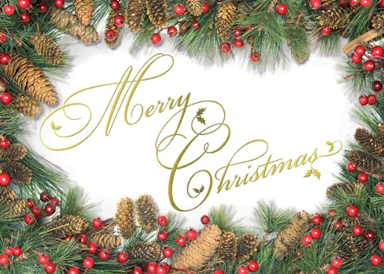 Warm Christmas Wishes — Merry Christmas Card — personalized business greeting card from Best Holiday Cards