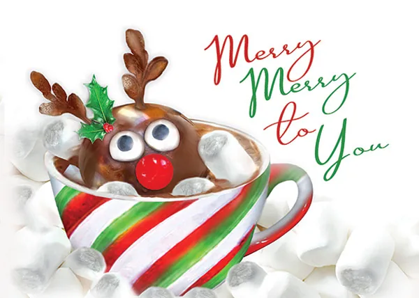 Warmest Wishes! — Humorous Christmas Card — personalized business greeting card from Best Holiday Cards