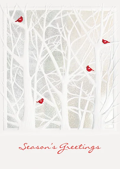 Welcome Winter Friends — Business Personalized Holiday Card — personalized business greeting card from Best Holiday Cards