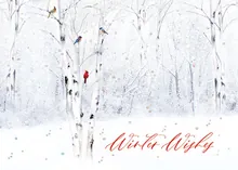 Winter Birdland — winter scene greeting card, personalized by Best Holiday Cards