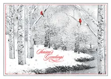 Winter's Glory — treeline greeting card, personalized by Best Holiday Cards