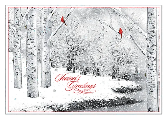 Winter's Glory — Winter Christmas Card for Business — personalized business greeting card from Best Holiday Cards