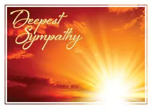 With Sympathy Sunset — sympathy cards greeting card, personalized by Best Holiday Cards