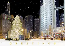 Wrigley Building — city scenes greeting card, personalized by Best Holiday Cards