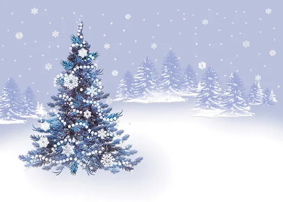 Your Choice of Caption Treeline — personalized business greeting card from Best Holiday Cards